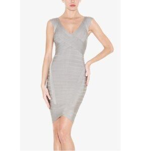 Herve Leger by Max Azria Grey Bandage Cocktail Dress in size XS